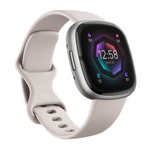 Carica l&#39;immagine nel visualizzatore di Gallery, Smartwatch Fitbit Sense 2 Sport Fitness Wellness Cardio Bianco Lunare Alluminio Grigio Platino
