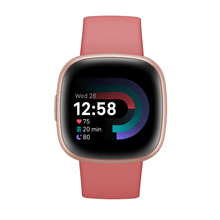 Carica l&#39;immagine nel visualizzatore di Gallery, Smartwatch Fitbit Versa 4 Fitness Wellness Sport Cardio Rosa Sabbia Alluminio Rame Rosato
