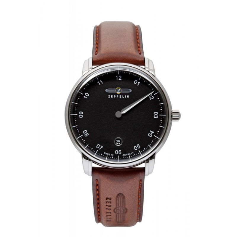 Zeppelin New Captain's Line Quartz Black Dial Watch 8642-2